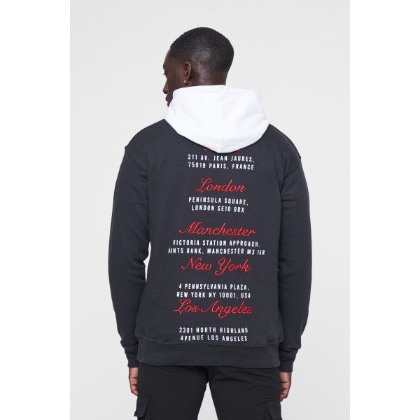The Couture Club Contrast Hood Tour Hoodie - Black